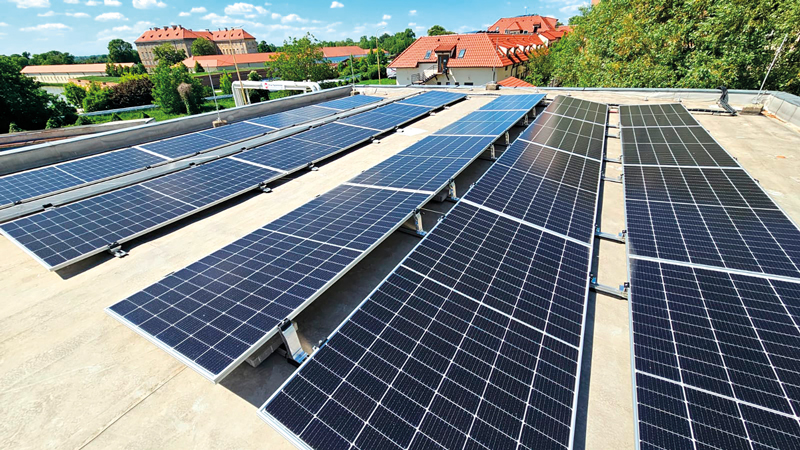 Installation of photovoltaic panels on heat exchanger stations in Holíč